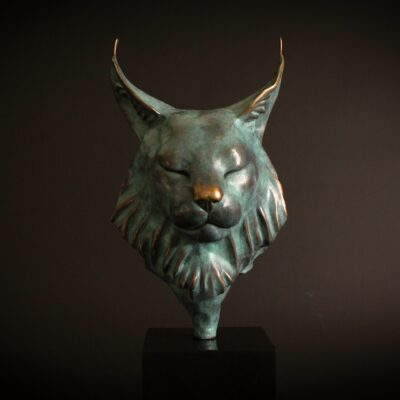 Min Reid Petra - Eurasian Lynx in Foundry Bronze with solid Bronze Ear Tufts