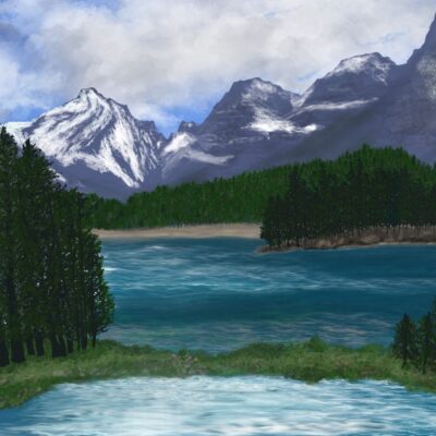 Julia Williams - Maligne Lake in July