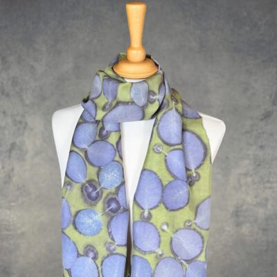 Louise Hancox - Silk Scarf Naturally Hand Dyed and Eco Printed with Local Plant Materials