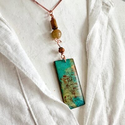 Kusuma Dawn Hart - Botanical Printed Necklace