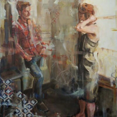 Sara Lightning - No Such thing as a Static Environment, oil on canvas, 100 x 70 cm