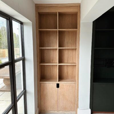 Noah Morris Bespoke - Limed Oak Fitted Alcove Unit - Furniture Maker