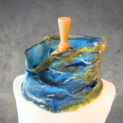 Louise Hancox - Handmade Nuno Felt Coastal Cowl