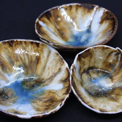 Krisztina Cazes Porcelain gilded tide pool dishes