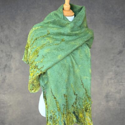 Louise Hancox - Reflecting Nature Handmade Nuno Felt Wrap