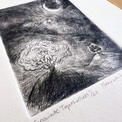 Hannah Lawson - Separate Togetherness, drypoint on zinc