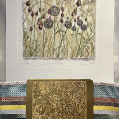 Alison Tidmarsh Summer Meadow, Intaglio: Drypoint Etching, À la poupée and Brass Belt: Silversmithing Techniques