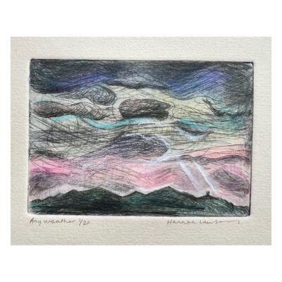 Hannah Lawson - Any Weather, drypoint on zinc