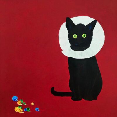 Lucia Sellars - Itchy cat and marbles