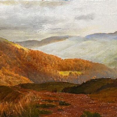 Jonny Lewis - My first 'real' landscape attempt. Oil on canvas.