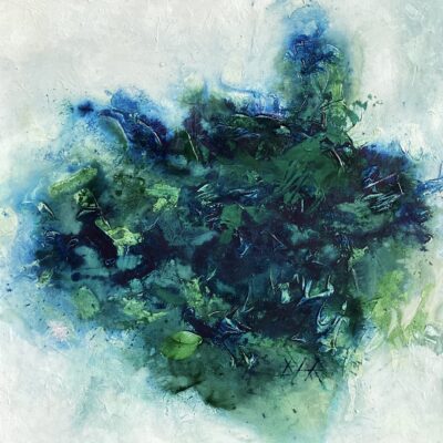 Brian A. Richardson - Woodland. Mixed Media on deep sided canvas 80cm x 80cm x 3.5cm