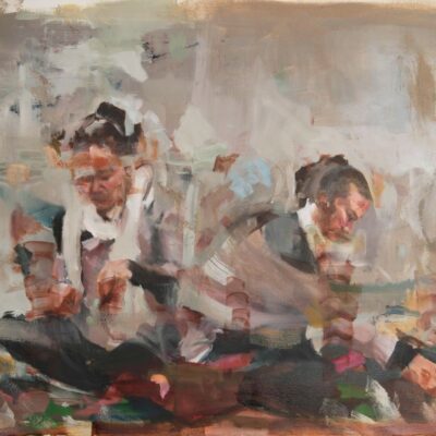 Sara Lightning - Untitled, oil on paper, 56 x 76 cm