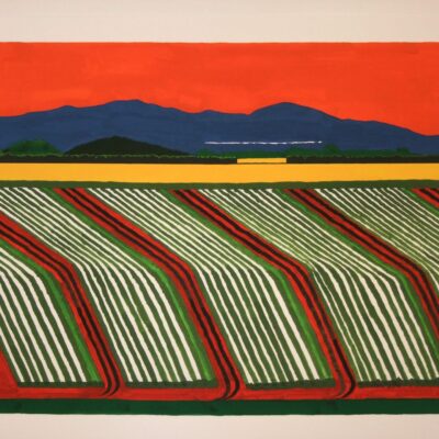 James Tait - 'Blue Hills'    Gouache on paper