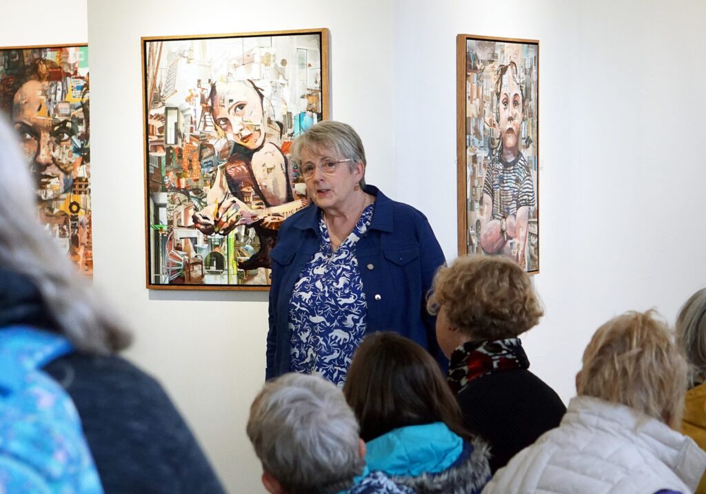 Talking about my work at a recent exhibition