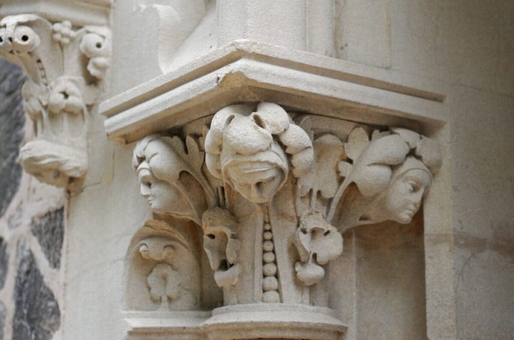 Detail of Elmslie House stonecarving