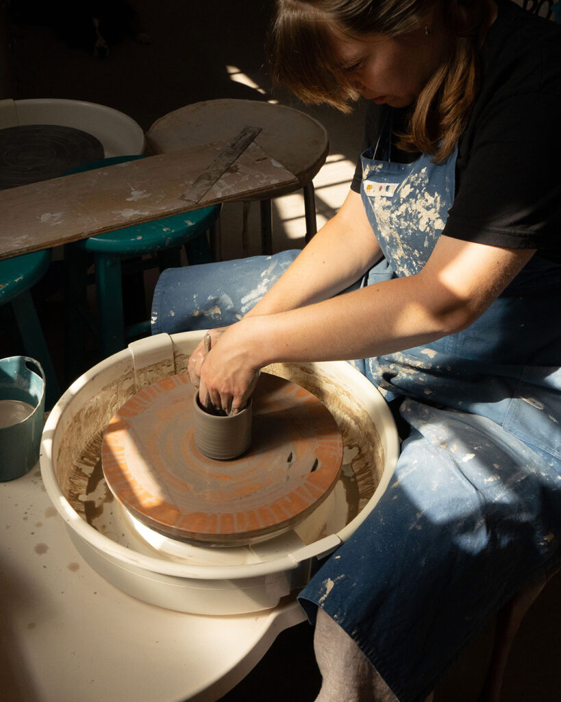 Siobhan Joan Ceramics wheel throwing