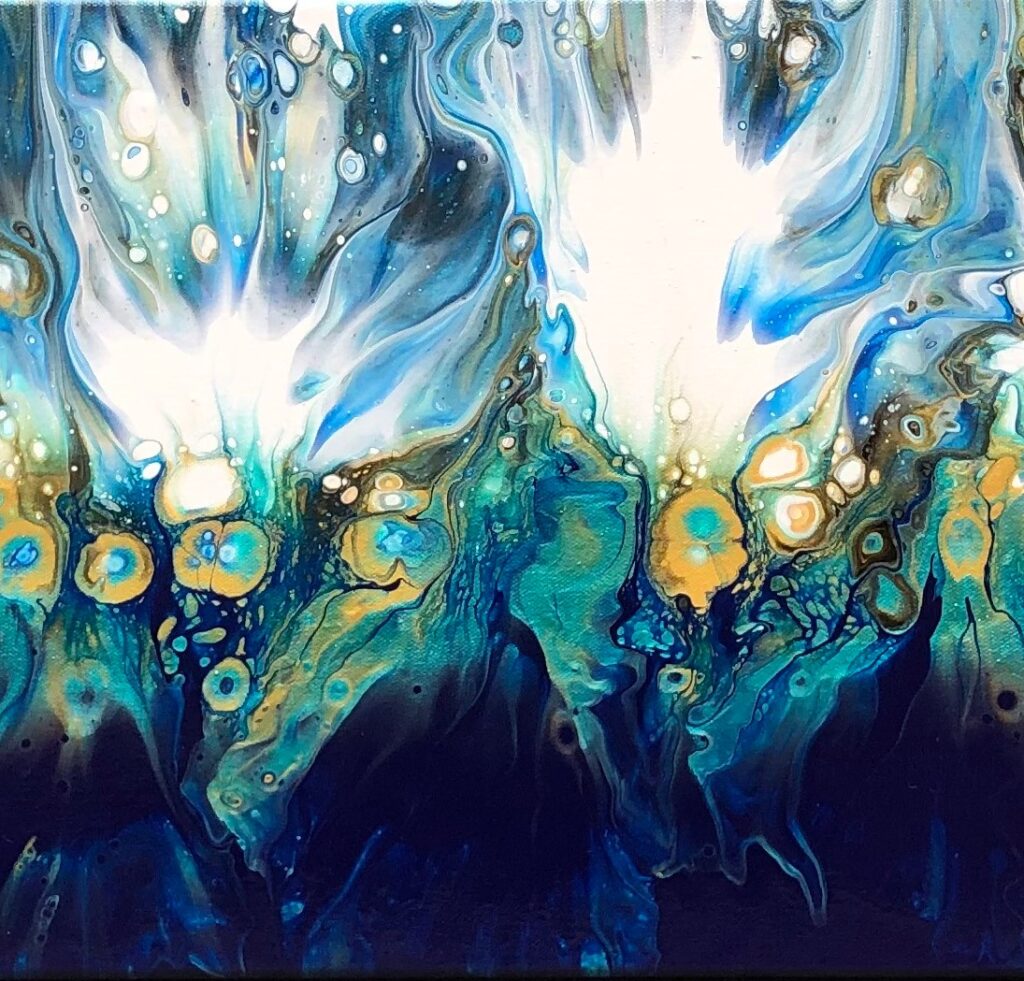 Vivid, abstract fluid art