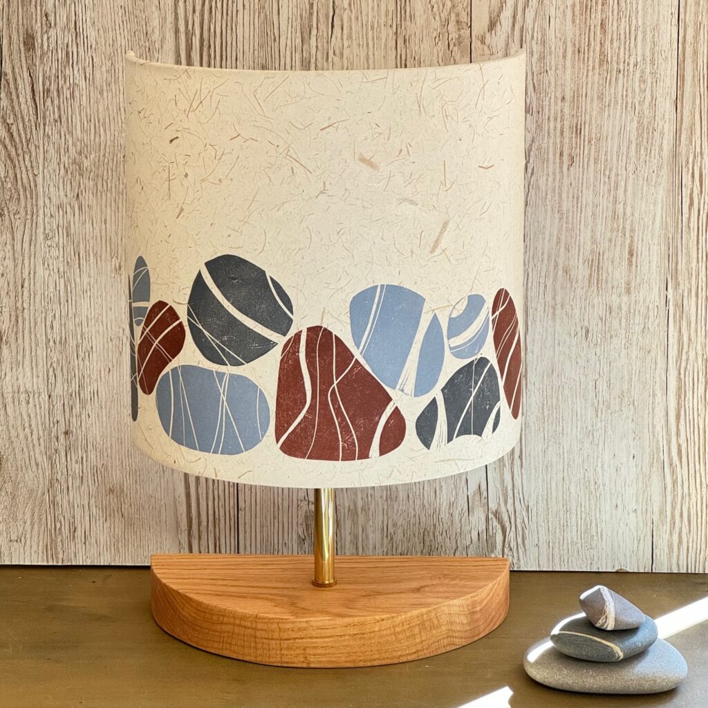 Linocut half lamp