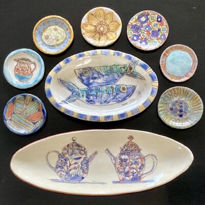 Artwork by Felicity ONeill: Decorative hand-drawn ceramics