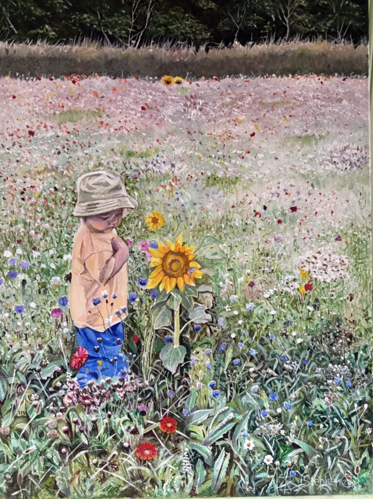 Lenny in wild flowers