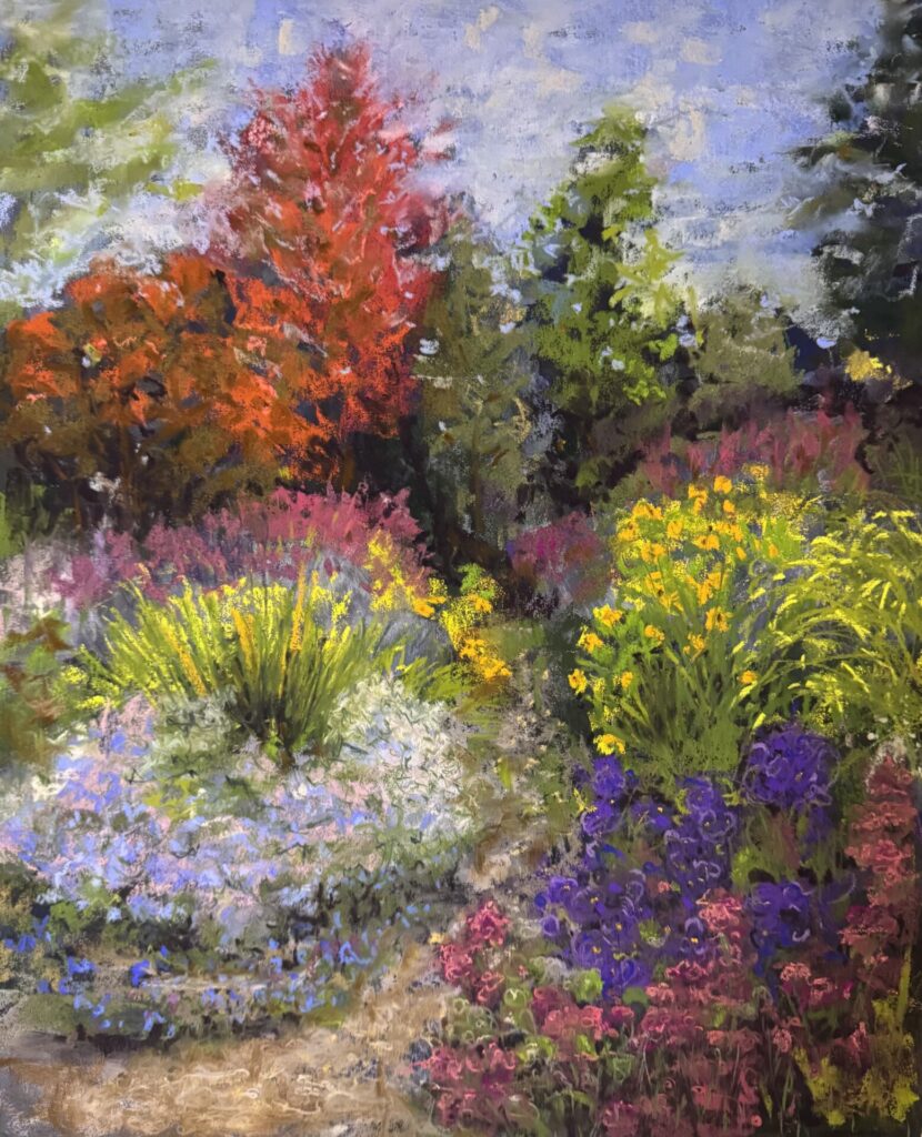 Soft Pastel Flower Border,Picton Garden, Colwall