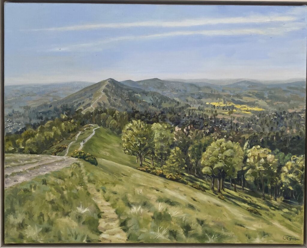 Malvern Hills, oil on linen 20 x 16 inch
