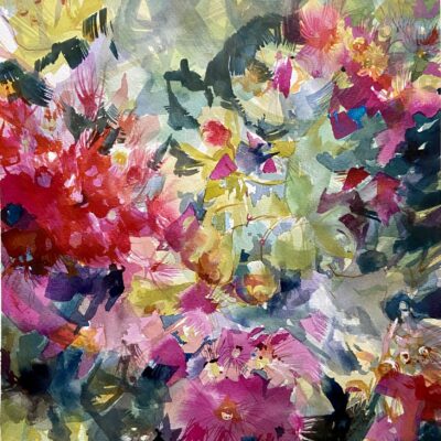 Artwork by Laura Nicholson: Adelaide, inks on handmade watercolour paper