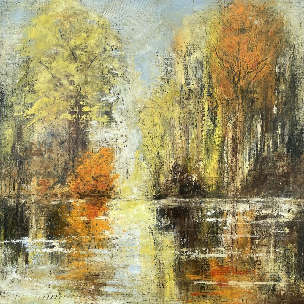 Autumn Glory oil and cold wax