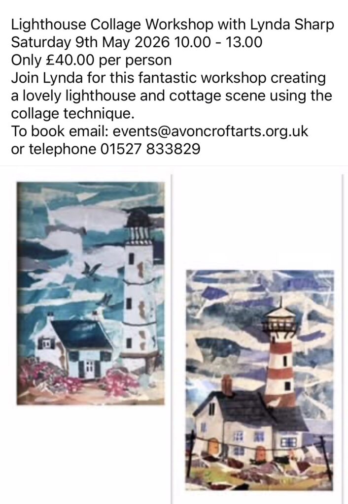 Lighthouse and seascape collage workshop