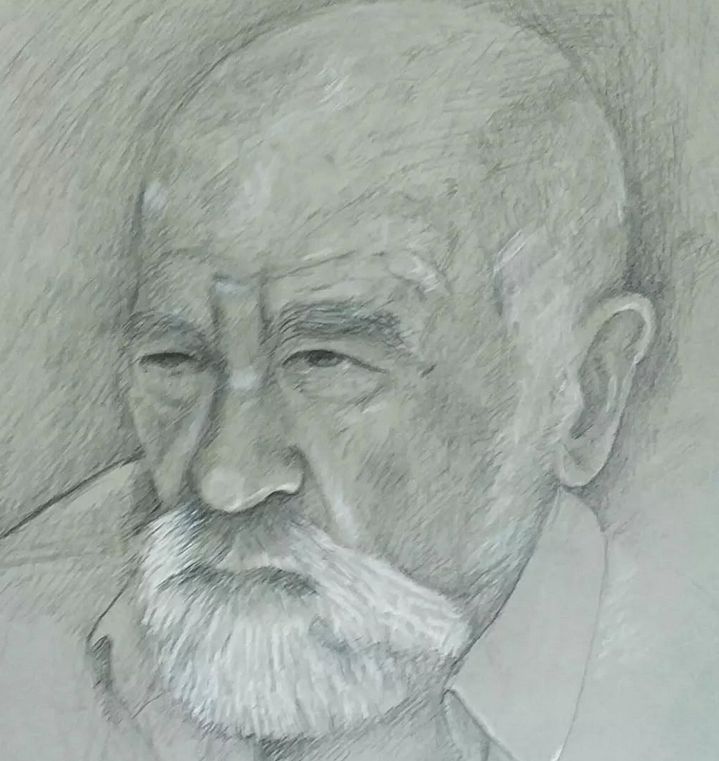 Portrait Drawing in pencil from photographs