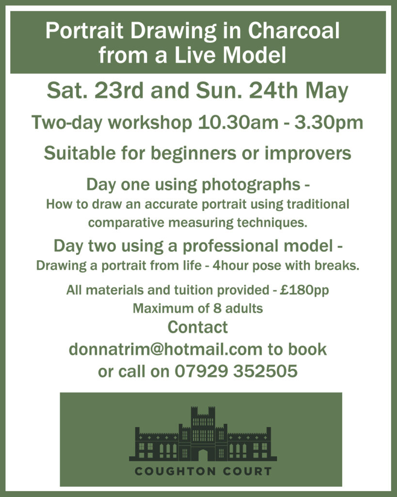 Two Day Portrait Drawing workshop using Charcoal