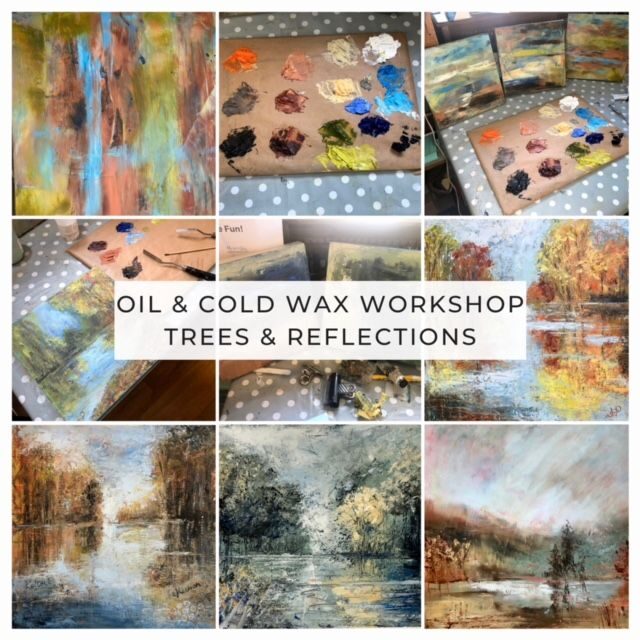 Oil & Cold Wax Workshop - Trees, Water and Reflections